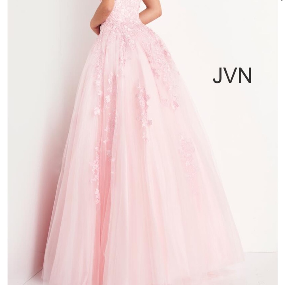 JVN by Jovani Mint and Pink Prom Dresses - Picture 6 of 7